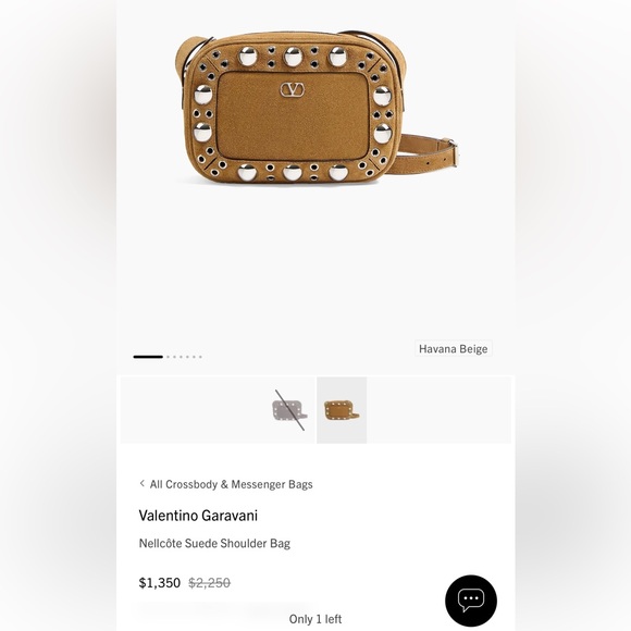 Valentino Garavani Nellcote Suede Shoulder Bag - Picture 5 of 5